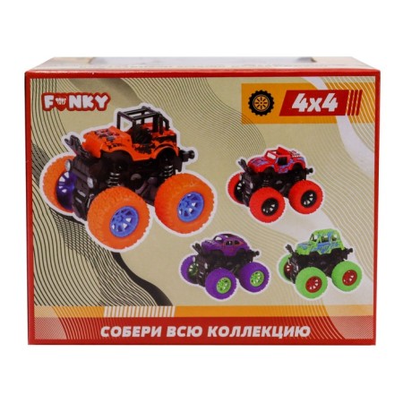 Friction Funky Toys Camouflage machine, 4x4, orange color-3