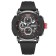 Men's watch, d-5.1 cm, with chronograph, 3 atm, luminous, black