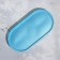Gypsum oval candlestick, 17.5x9x1.5cm, blue