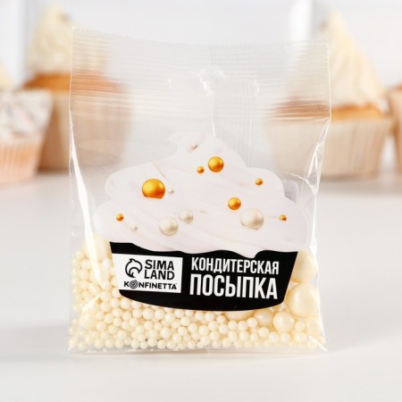 Sprinking confectionery soft: white, 25 g.-1