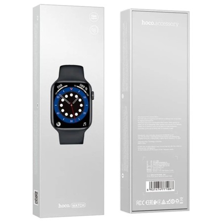 Smart hours of Hoco Y5 Pro, 1.85 ", 240x280, BT3.0+5.0, 240 mAh, call support, stepomer, black-6