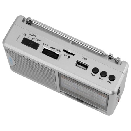Portable Hyundai H-PSR160 Silver USB Microsd-6