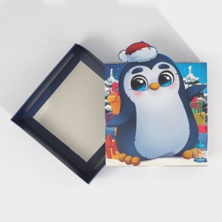Folding box "Penguin", 15 x 15 x 8 cm, new year-3