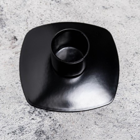 Square Square Metal for 1 candle, 7x3 cm, black muars-2