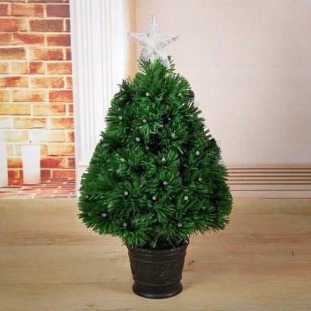 Fibrooptic Christmas tree 60 cm glow, D of the lower tier 35 cm, 55 branches-1