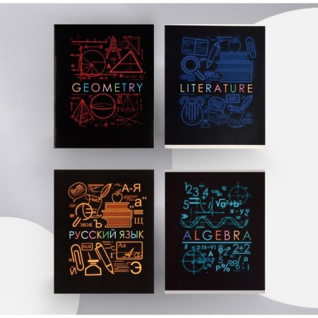 A set of subject notebooks of 48 sheets "Superneeon", 10 items with reference material, covered cardboard, OFSET block-5