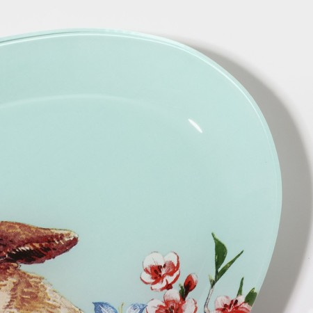 Glass oval shade "Rabbit", oval, 24.5 × 15 cm-5
