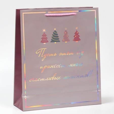 Holographic vertical package “Moments”, 26 x 32 x 9 cm, New Year-3