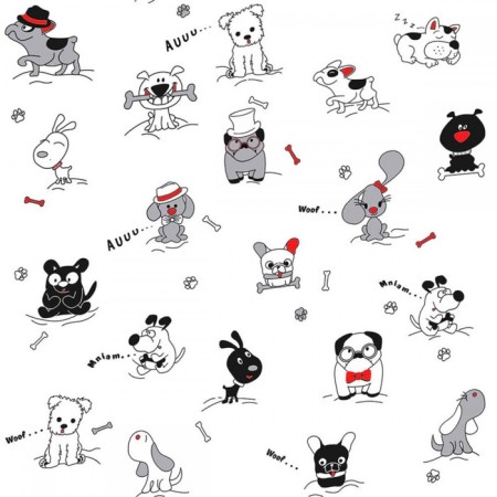Wallpaper Paper duplex "Dogs" C6-D693-06, 0.53x10.05m