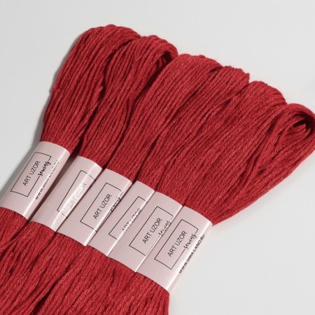 BLANC muline threads, 8 ± 1 m, 6 pcs, Red color No. 817-2