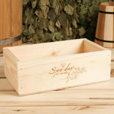 Wooden box "Spa Day at Home", 24.5 × 14 × 8 cm, mix