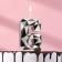 Candle for Cake "Almaz", number "6", silver metallic