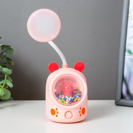 Table lamp "Ears" LED 3W USB pink 7x10x17 cm Risalux-5