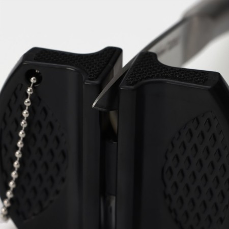 Sharpening for knives, 7.5 × 6 × 2.5 cm, with 2 compartments for steel and ceramic knives, mix-5