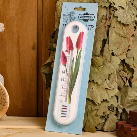 Plastic thermometer of the indoor "flower" in the blist (-10 +50), mix-3