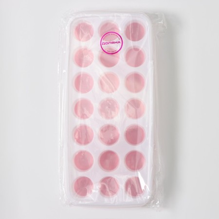 Form for ice and chocolate with a lid of a share, 26 × 12 × 2.5 cm, 21 cells (3 × 3 × 2 cm), color mix-7