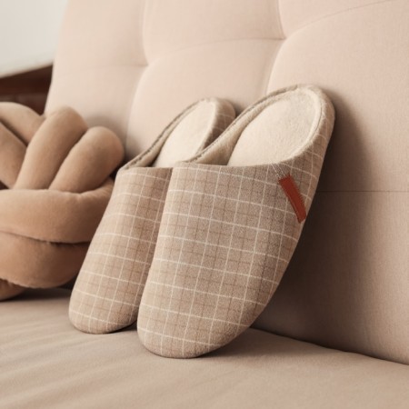 Male slippers, size 42-43, beige color-4