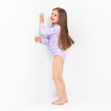 Baby swimsuit KAFTAN "Unicorns", height 98-104 cm, lilac-4