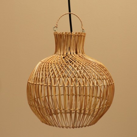 Ceiling Lamp from rattan "Ahmad" 1x120W, E27, 30x30x30 cm-2