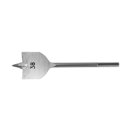 Drill on wooder scrap, hexagonal shank, 38 x 152 mm-1