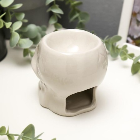 Aroma lamp ceramics "Skull" mix 9x9x7.3 cm-3
