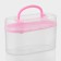 Organizer for storage with an insert, 12 × 7.5 × 7.5 cm, pink color