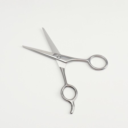 Hairdressers scissors with emphasis, blade - 4.5 cm, silver color-2
