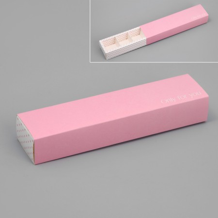 Box for sweets, confectionery packaging, 5 cells, “polka dots”, 5 x 21 x 3.3 cm