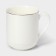 Porcelain mug "Golden Line", 340 ml, white color