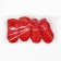 Rubber pijon boots, set 4 pcs, rr XL, red