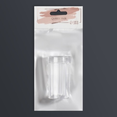 Organizer for decor, 3 sections, D - 4 × 7 cm, transparent-5