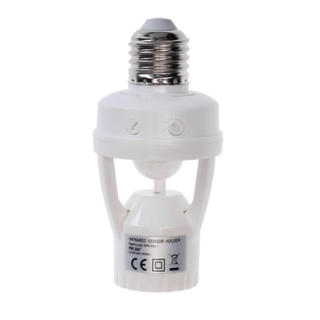 E27 cartridge with a traffic sensor, 360 degrees, 6 meters, 110-240 V