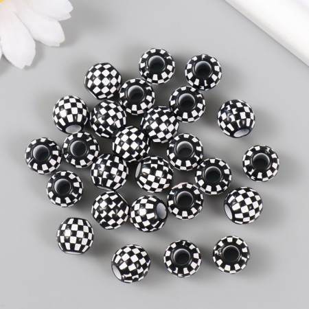 Beads for creativity plastic "Chess ball" d = 1.1 cm set 20 g-1