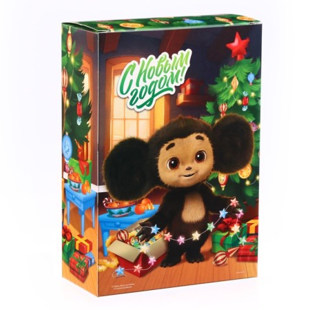 Folding box, 16 x 23 x 7.5 cm "Happy New Year!", Cheburashka-2