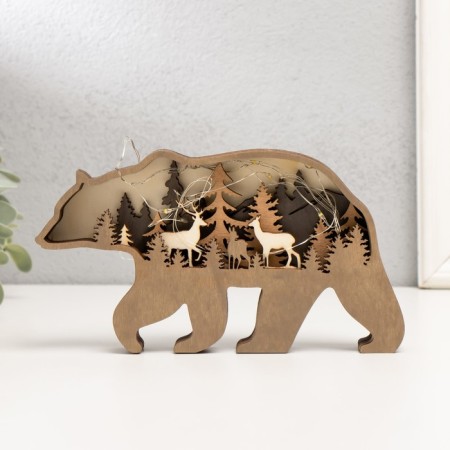 Souvenir tree Light "Brown Bear" 18x10 cm-1