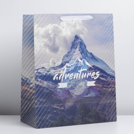 Gift laminated vertical, packaging, “Adventures”, XL 40 x 49 x 19 cm-2