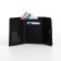 Women's wallet on the button, black color