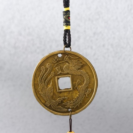 Wind Music Metal "Dragon on Monet" 3 bells 45 cm-1