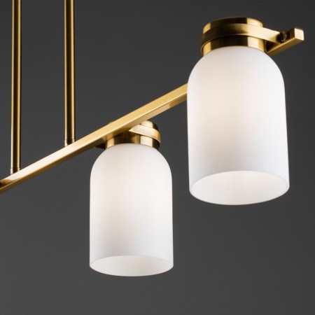 Suspended lamp Freya Fr5446PL-04BS Kamelia, 880x160x680 mm, E14, 4x40W, brass color-4