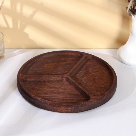 Menzhitsa Wooden ADELICA "MERS", 3 sections, D = 25 × 2.5 cm, Dark Book-1