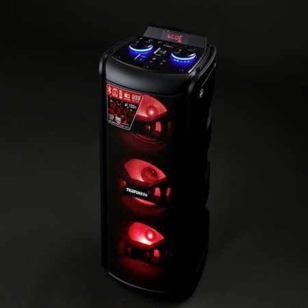 Portable column Telefunken TF-MS2211, 100 W, 3000 mAh, FM, BT, Microsd, USB, backlight-8