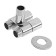 Crane for household appliances Zein, 1/2 "x 1/2", corner, double, chrome