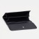 Women's wallet on the button, black color