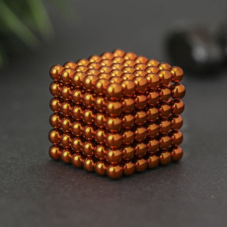 Antistress Magnet "Neokub" 216 balls d = 0.3 cm (orange) 1.8x1.8 cm
