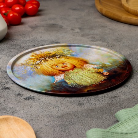 Set of decorative plates "Sun Angel", 3 pcs, 20 x 0.4 x 0.32 cm, metal-1