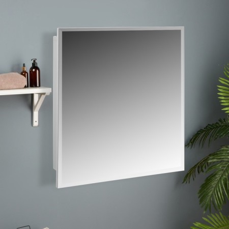 Bathroom mirror "ESHZ-550", white, 55 x 60 x 12 cm