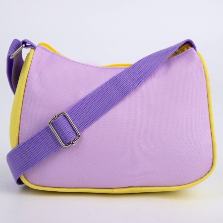 Children's bag, textile, lilac-yellow color 4 cm x 17 cm x 13 cm-7