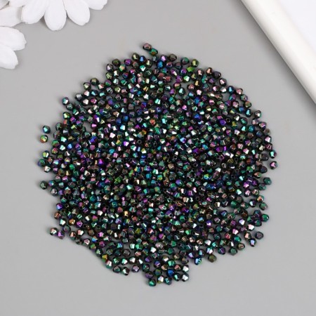 Beads for creativity Plastic "Rhombus Crystal Holography Gasoline" Set 20 grams 0.4x0.4 cm-2