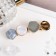 Halfish hair clip "Grosso" 1.7x7 cm, gray-blue