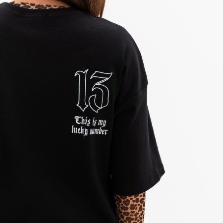Women's T -shirt MIST Lucky p. S-M, black-5
